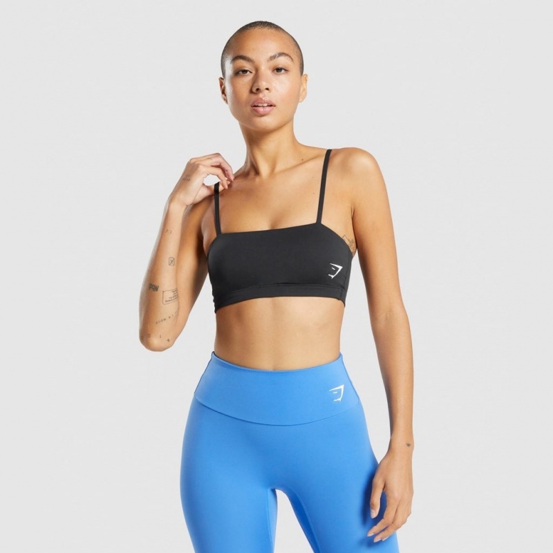 Sujetador Deportivo Gymshark Entrenamiento Bandeau Negras | 20YRSPVGE