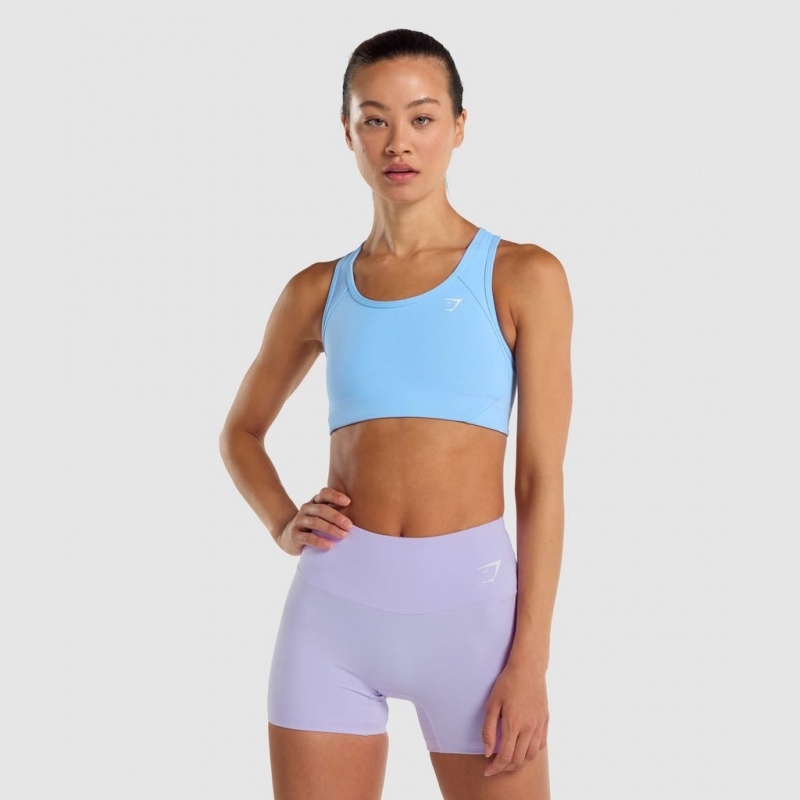 Sujetador Deportivo Gymshark Essential Racer Back Entrenamiento Azules Claro | 83IYUCOVH