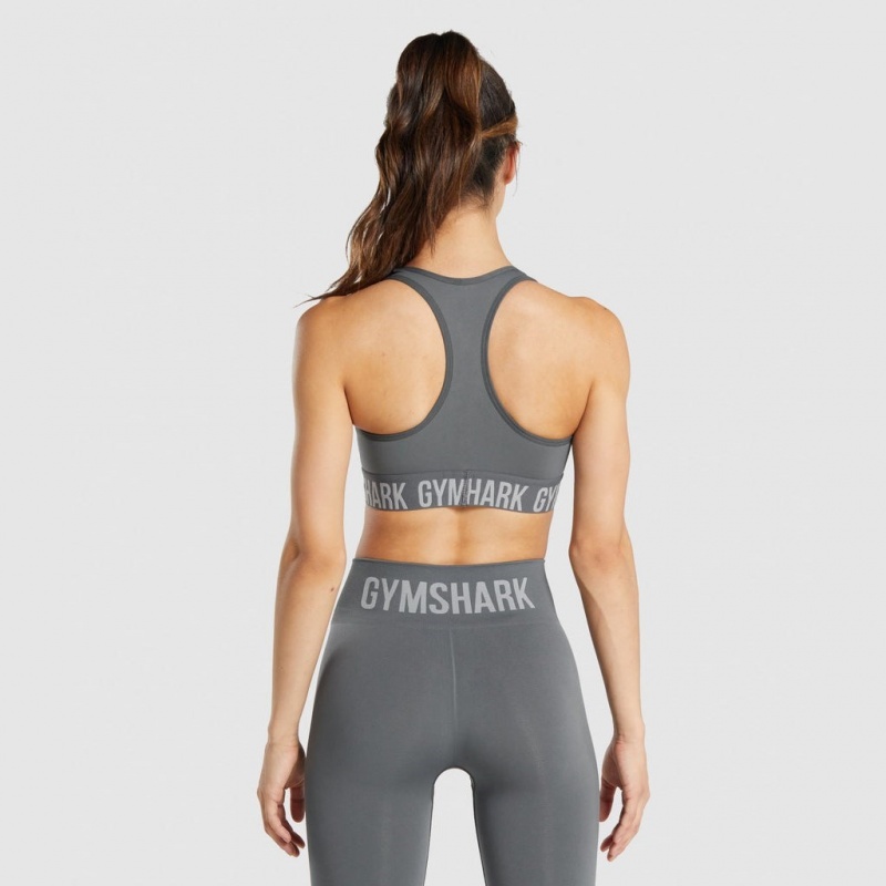 Sujetador Deportivo Gymshark Fit Seamless Charcoal | 63ZGNUDQR