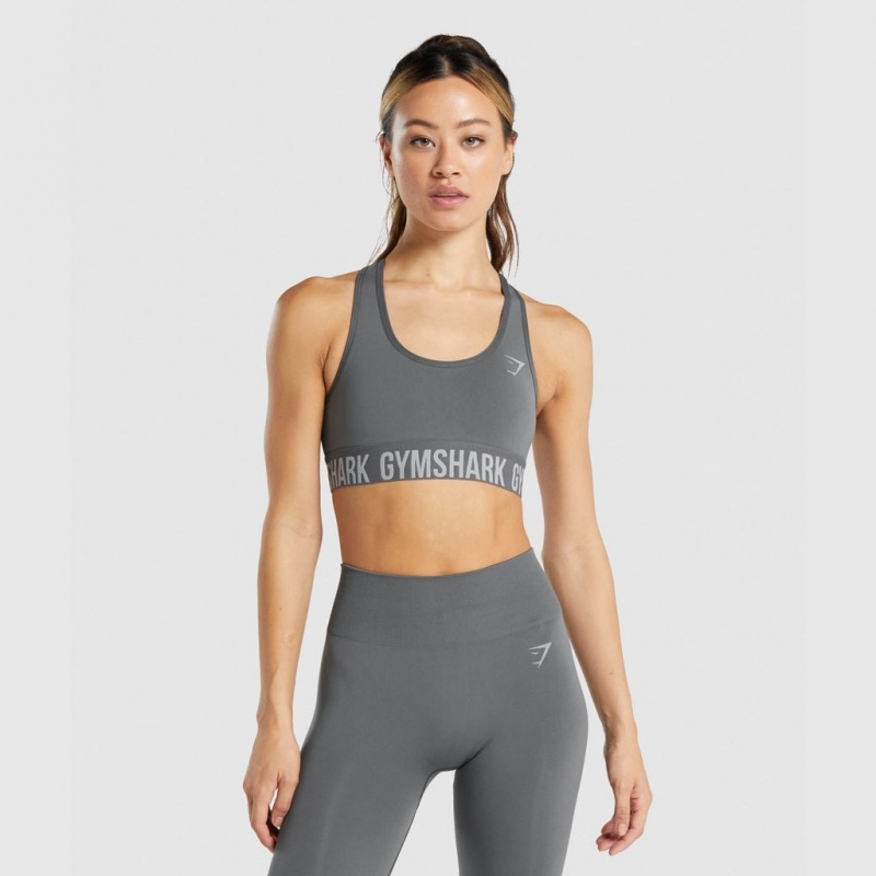 Sujetador Deportivo Gymshark Fit Seamless Charcoal | 63ZGNUDQR