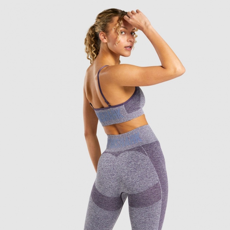 Sujetador Deportivo Gymshark Flex Tiras Moradas | 29XMNJOIQ