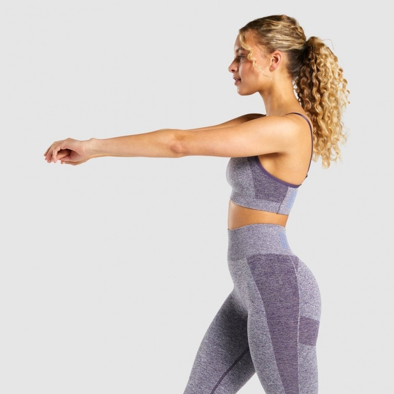Sujetador Deportivo Gymshark Flex Tiras Moradas | 29XMNJOIQ