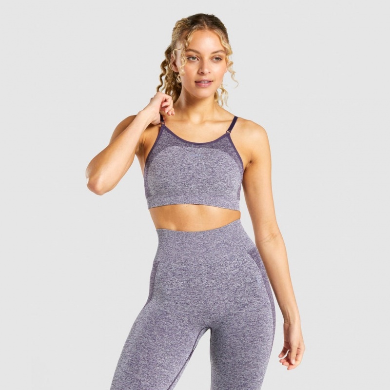 Sujetador Deportivo Gymshark Flex Tiras Moradas | 29XMNJOIQ