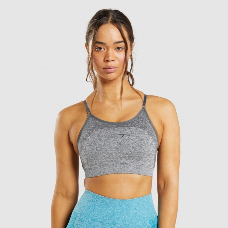 Sujetador Deportivo Gymshark Flex Tiras Gris | 42LYZPXHU