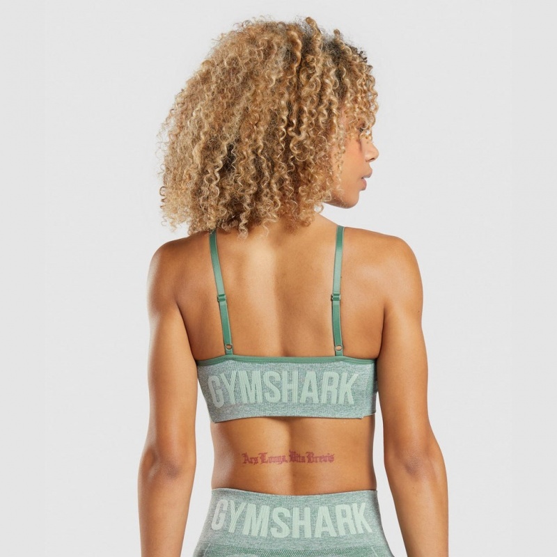 Sujetador Deportivo Gymshark Flex Tiras Verde | 05YDSVUAO