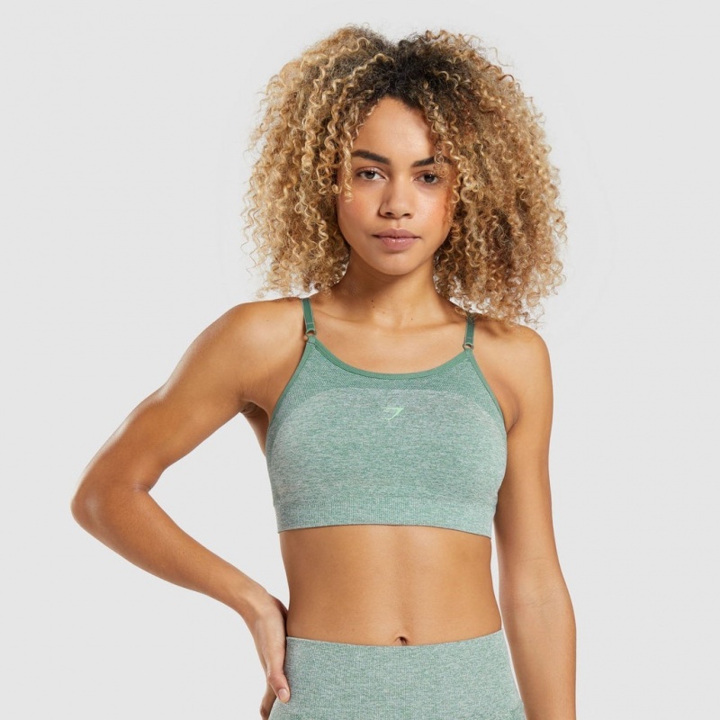 Sujetador Deportivo Gymshark Flex Tiras Verde | 05YDSVUAO