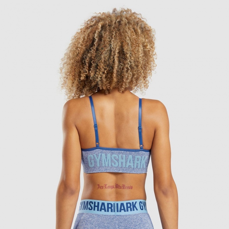 Sujetador Deportivo Gymshark Flex Tiras Azules | 60YDBGRTA