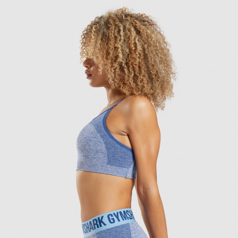 Sujetador Deportivo Gymshark Flex Tiras Azules | 60YDBGRTA