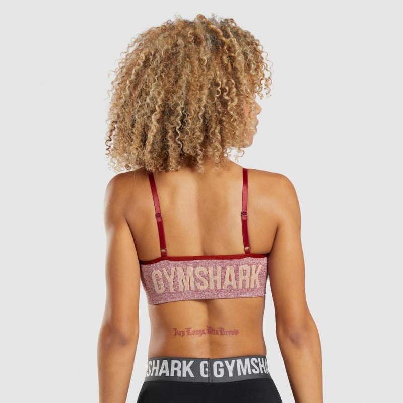 Sujetador Deportivo Gymshark Flex Tiras Burdeos | 45TEMBJSR