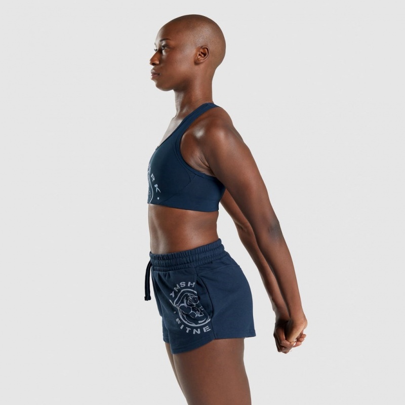 Sujetador Deportivo Gymshark Legacy Estampadas Azul Marino | 04WGXPOIT