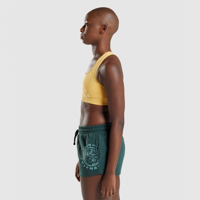 Sujetador Deportivo Gymshark Legacy Estampadas Amarillo | 32BXGIFPR
