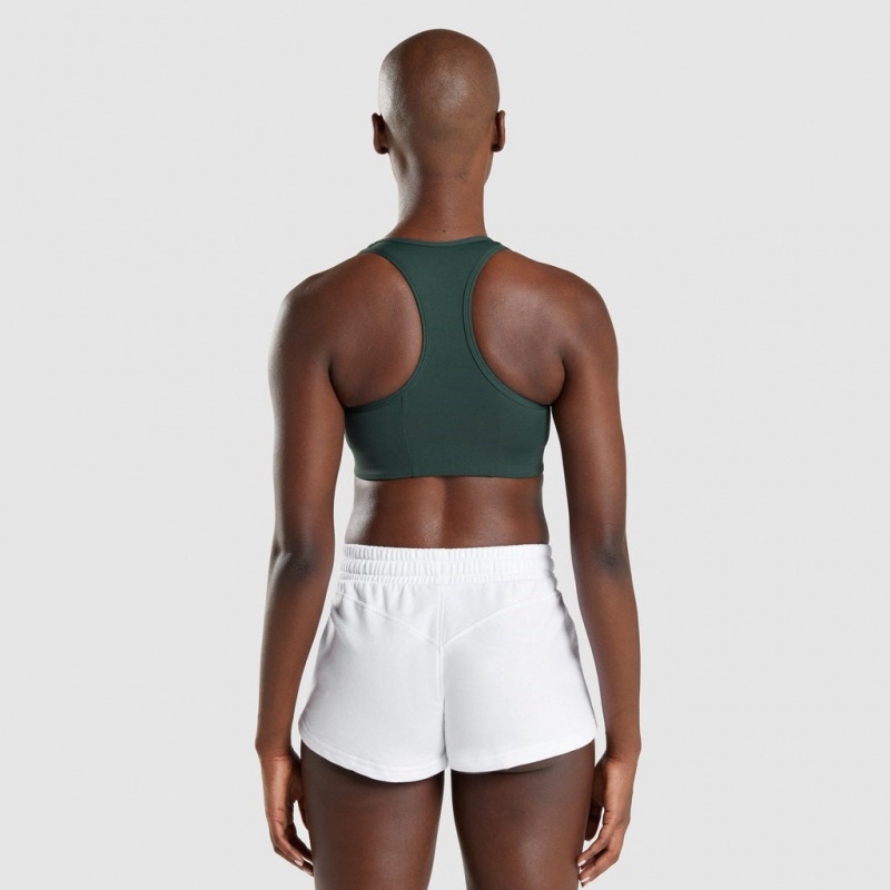 Sujetador Deportivo Gymshark Legacy Estampadas Verde Oscuro | 78PZCFIMR