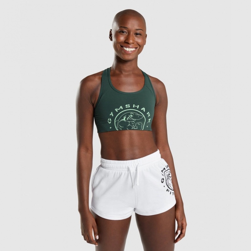 Sujetador Deportivo Gymshark Legacy Estampadas Verde Oscuro | 78PZCFIMR