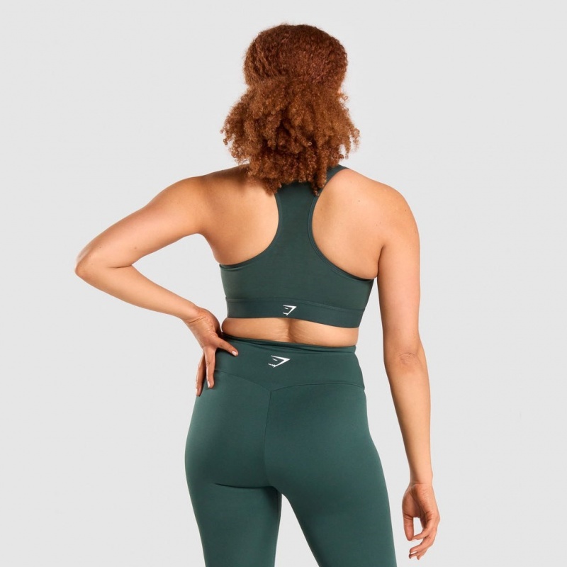 Sujetador Deportivo Gymshark Ligeros High Support Entrenamiento Verde Oscuro | 03GPSCIKM