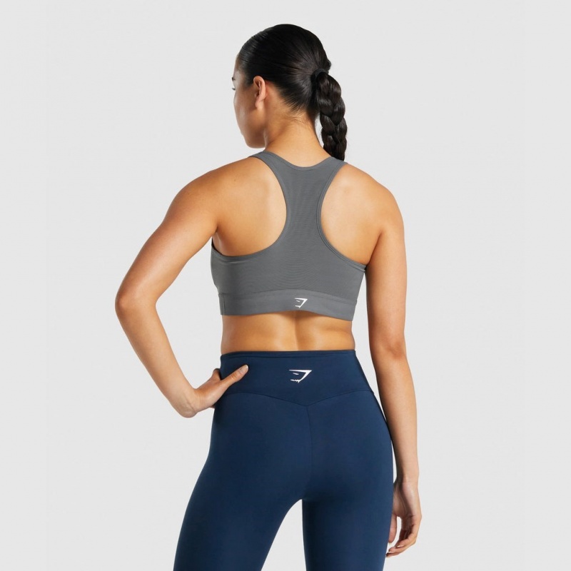 Sujetador Deportivo Gymshark Ligeros High Support Entrenamiento Charcoal | 65JAPTEKU