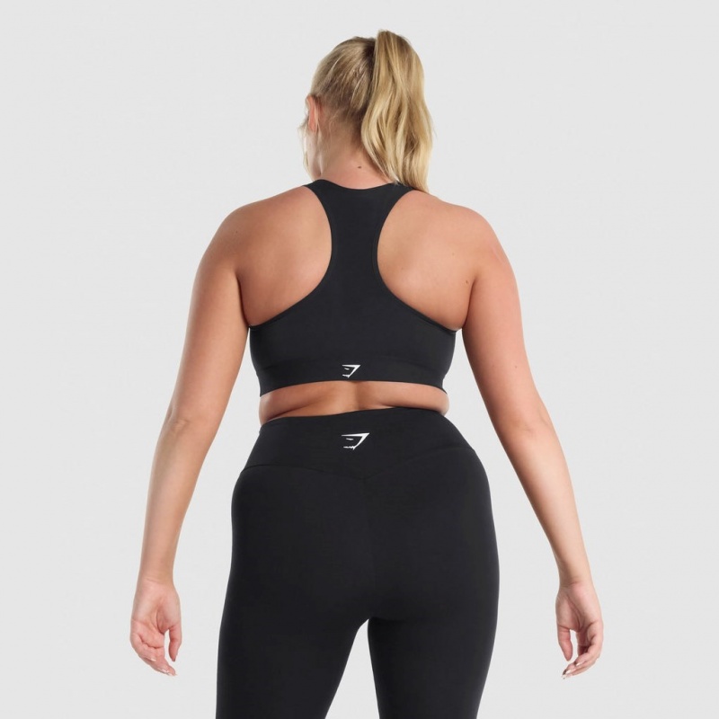 Sujetador Deportivo Gymshark Ligeros High Support Entrenamiento Negras | 42ZNTYUAS