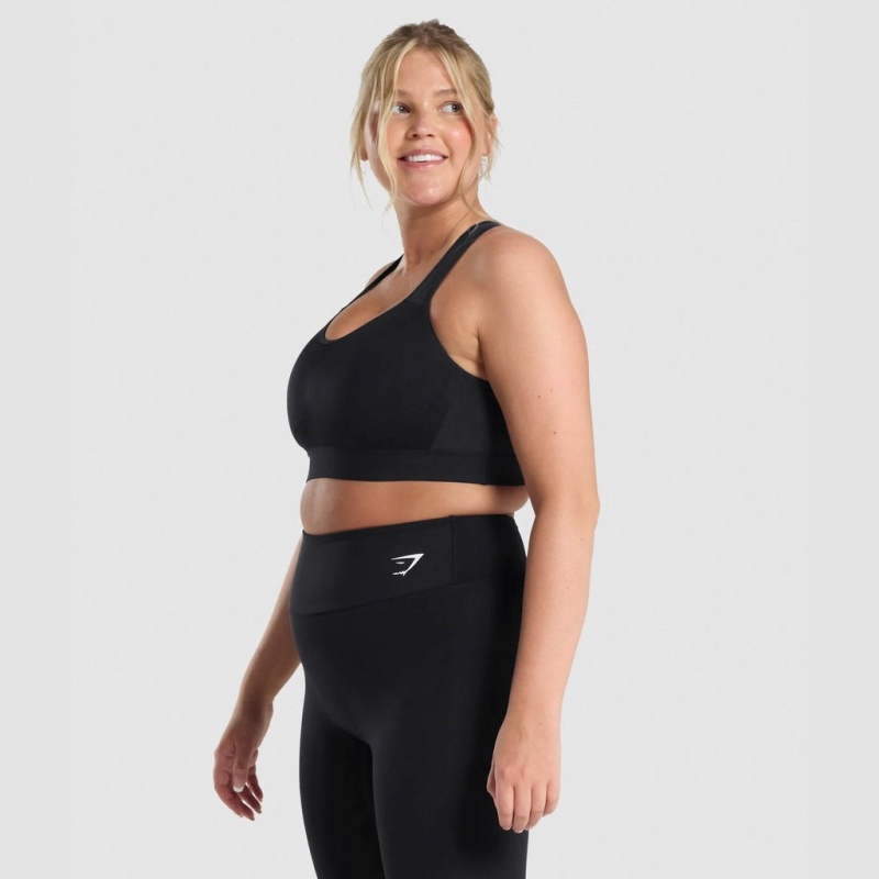 Sujetador Deportivo Gymshark Ligeros High Support Entrenamiento Negras | 42ZNTYUAS