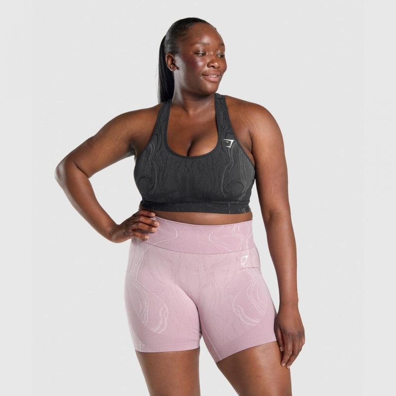 Sujetador Deportivo Gymshark Mercury Seamless Negras | 84WGHVDAL