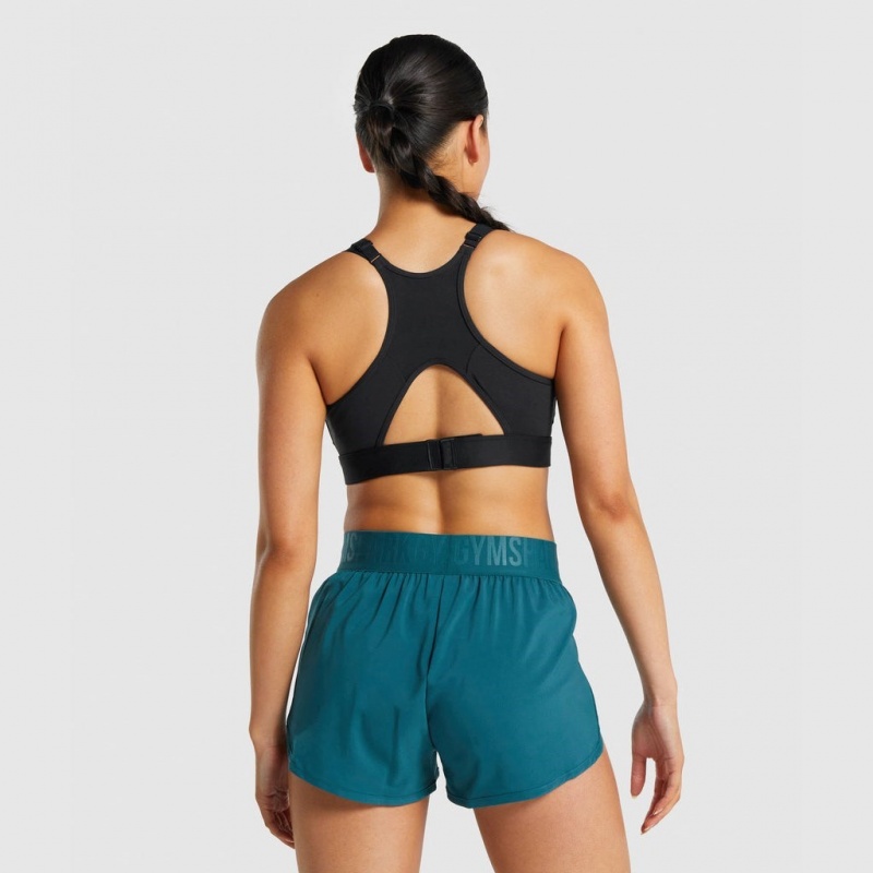 Sujetador Deportivo Gymshark Mesh Neckline Entrenamiento Negras | 75CZKTPED
