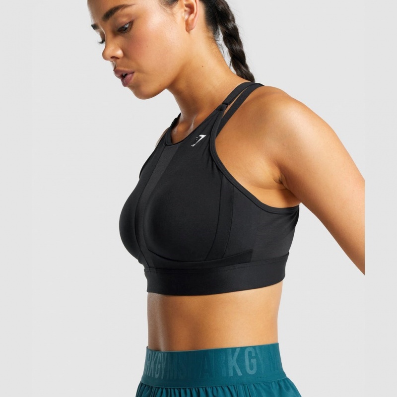 Sujetador Deportivo Gymshark Mesh Neckline Entrenamiento Negras | 75CZKTPED
