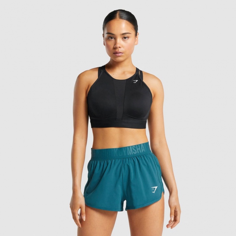 Sujetador Deportivo Gymshark Mesh Neckline Entrenamiento Negras | 75CZKTPED