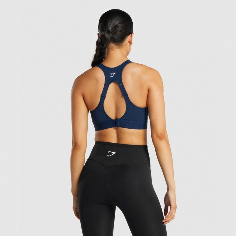 Sujetador Deportivo Gymshark Open Back Entrenamiento Azul Marino | 97PJGKUFR