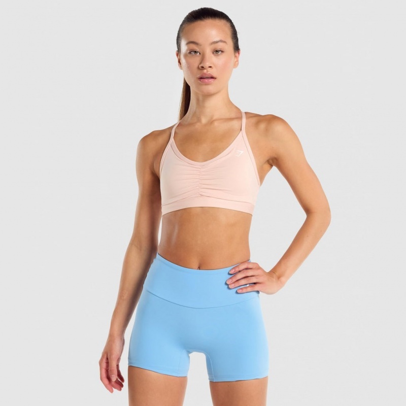 Sujetador Deportivo Gymshark Ruched Entrenamiento Rosas Claro | 20LASNYFV