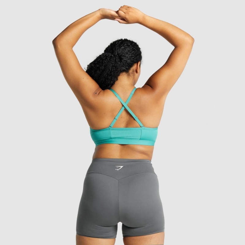 Sujetador Deportivo Gymshark Ruched Entrenamiento Teal | 13GTWIVBQ