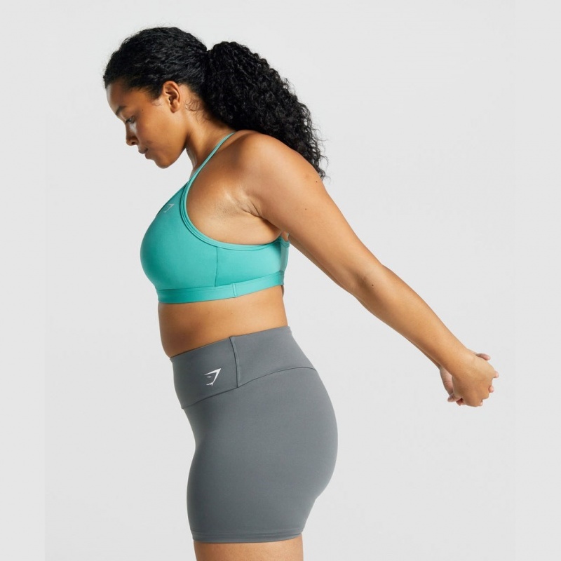 Sujetador Deportivo Gymshark Ruched Entrenamiento Teal | 13GTWIVBQ