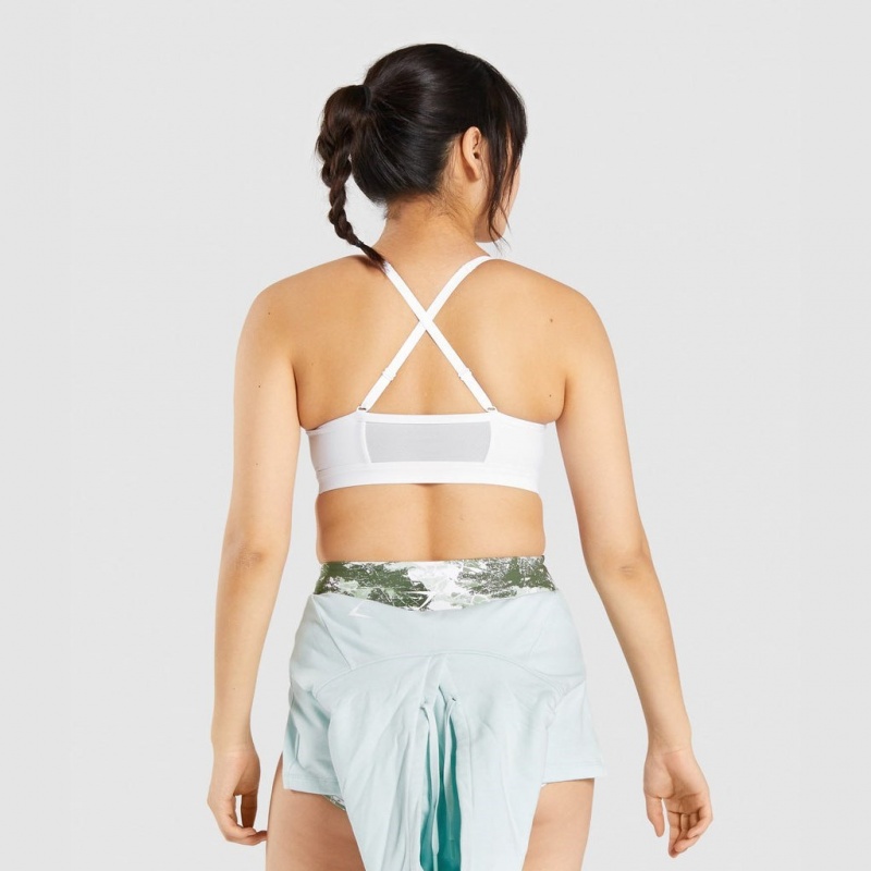 Sujetador Deportivo Gymshark Ruched Entrenamiento Blancas | 12RPKUJWC