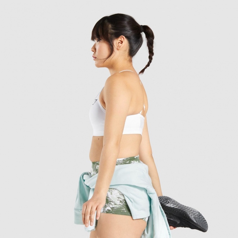 Sujetador Deportivo Gymshark Ruched Entrenamiento Blancas | 12RPKUJWC