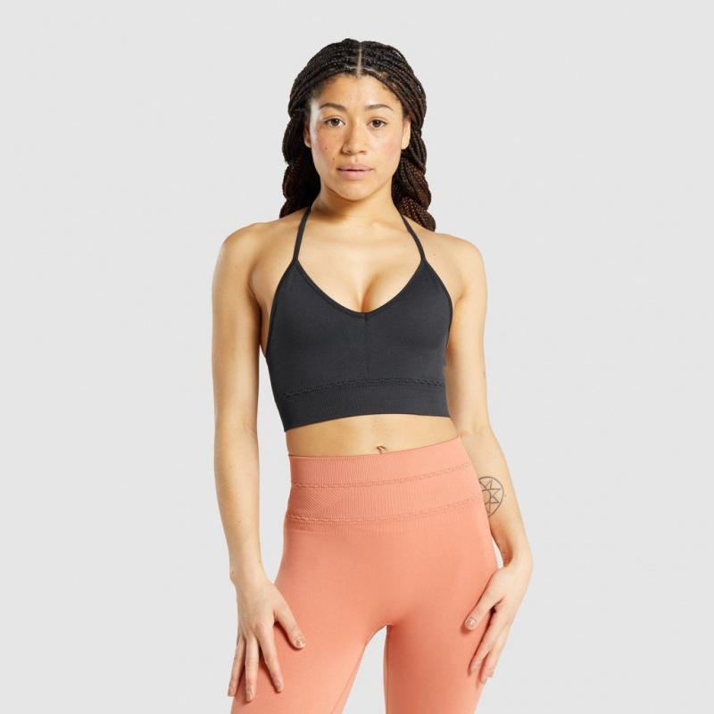 Sujetador Deportivo Gymshark Studio Seamless Negras | 48BOFZYPG