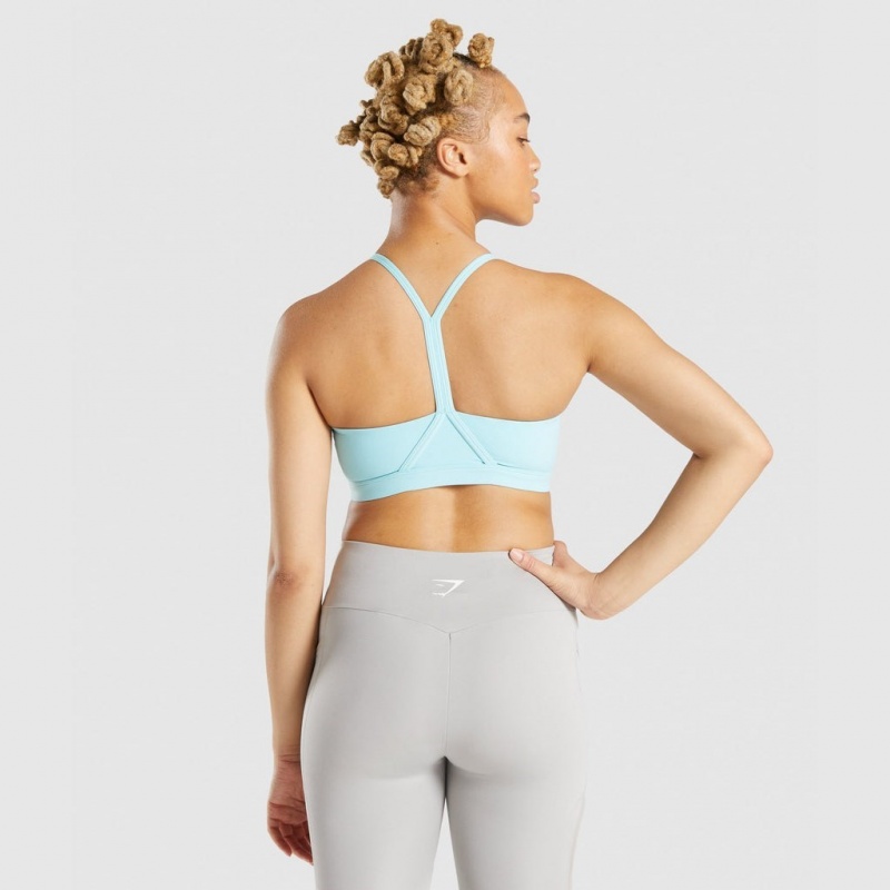 Sujetador Deportivo Gymshark V Neck Entrenamiento Turquesa | 28JGORZCL
