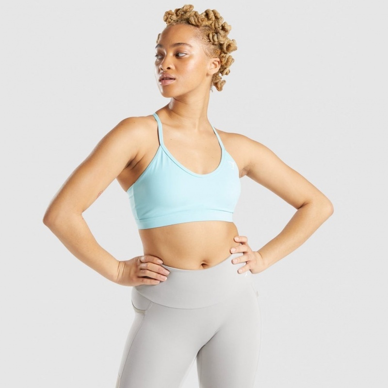 Sujetador Deportivo Gymshark V Neck Entrenamiento Turquesa | 28JGORZCL
