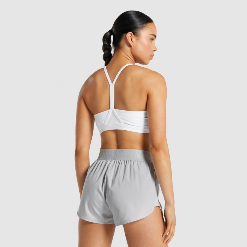 Sujetador Deportivo Gymshark V Neck Entrenamiento Blancas | 32EYOUNJX