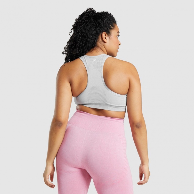 Sujetador Deportivo Gymshark Vital Seamless 2.0 Gris Claro | 26FEPJGVX