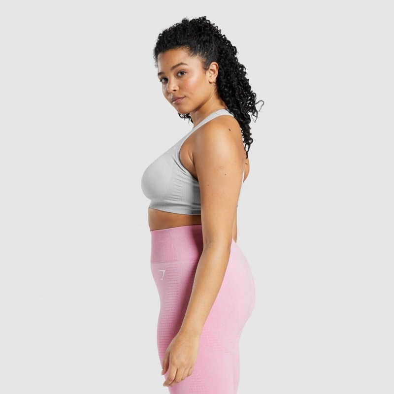Sujetador Deportivo Gymshark Vital Seamless 2.0 Gris Claro | 26FEPJGVX