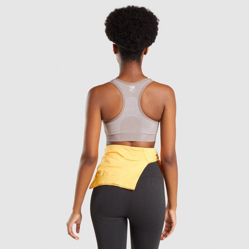 Sujetador Deportivo Gymshark Vital Seamless 2.0 Taupe Marl | 48LCARGFI
