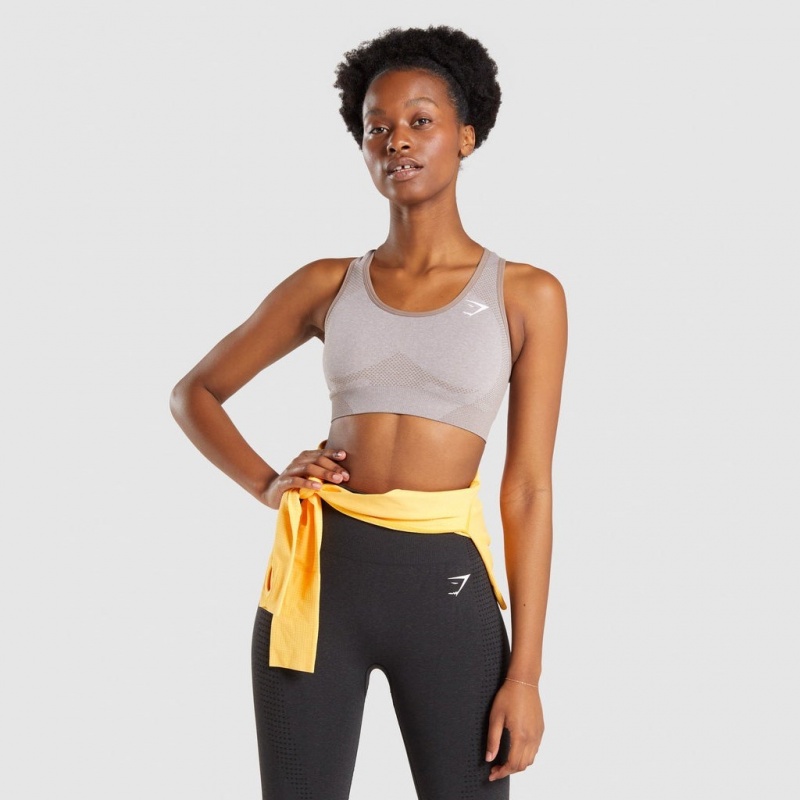 Sujetador Deportivo Gymshark Vital Seamless 2.0 Taupe Marl | 48LCARGFI