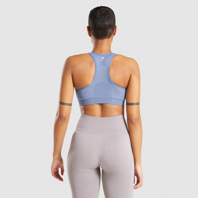 Sujetador Deportivo Gymshark Vital Seamless 2.0 Azules | 72ORBIKQC