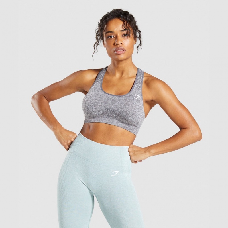 Sujetador Deportivo Gymshark Vital Seamless Gris | 57OPBMKQN