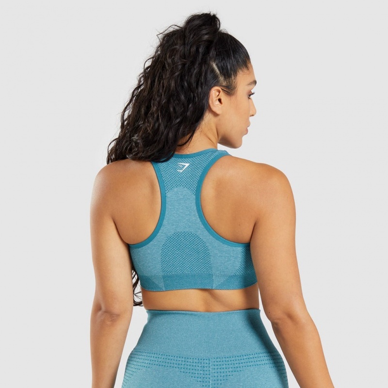 Sujetador Deportivo Gymshark Vital Seamless 2.0 Tahoe Teal Marl | 68IRKAONV