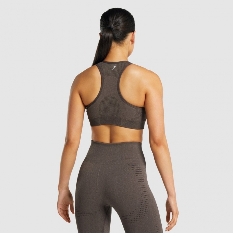 Sujetador Deportivo Gymshark Vital Seamless 2.0 Marrones | 61OPUSNZG