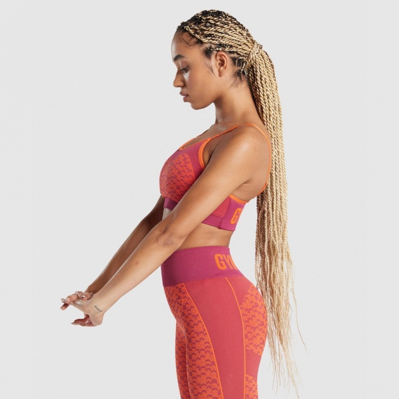 Sujetador Deportivo Gymshark WTFlex Seamless Tiras Chevron | 58HLXOTWA