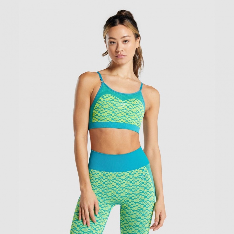 Sujetador Deportivo Gymshark WTFlex Seamless Tiras Chevron | 18CORIKVS