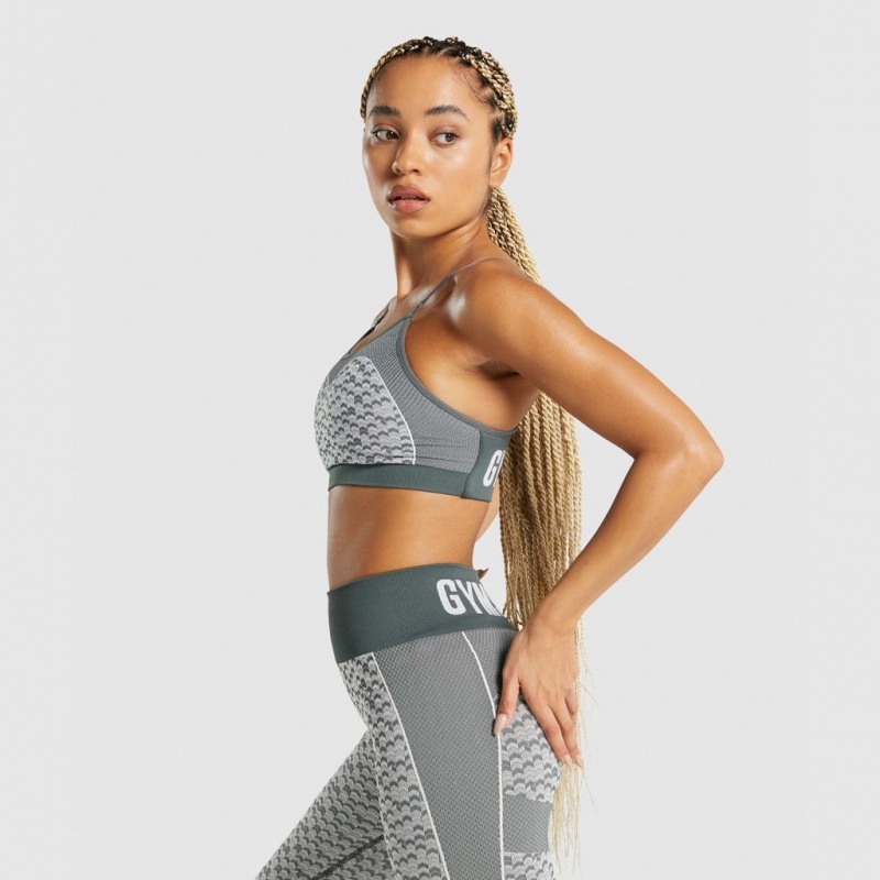 Sujetador Deportivo Gymshark WTFlex Seamless Tiras Chevron | 93JGRLHMD