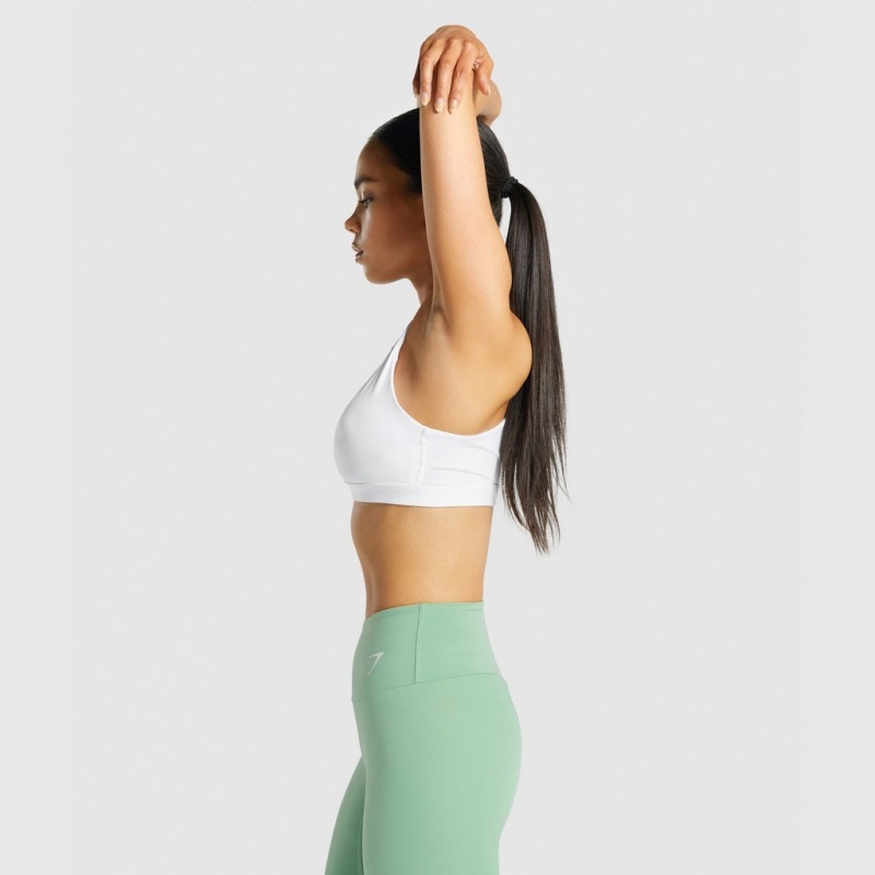 Sujetador Deportivo Gymshark Zip Up Entrenamiento Blancas | 36YWZXOHJ