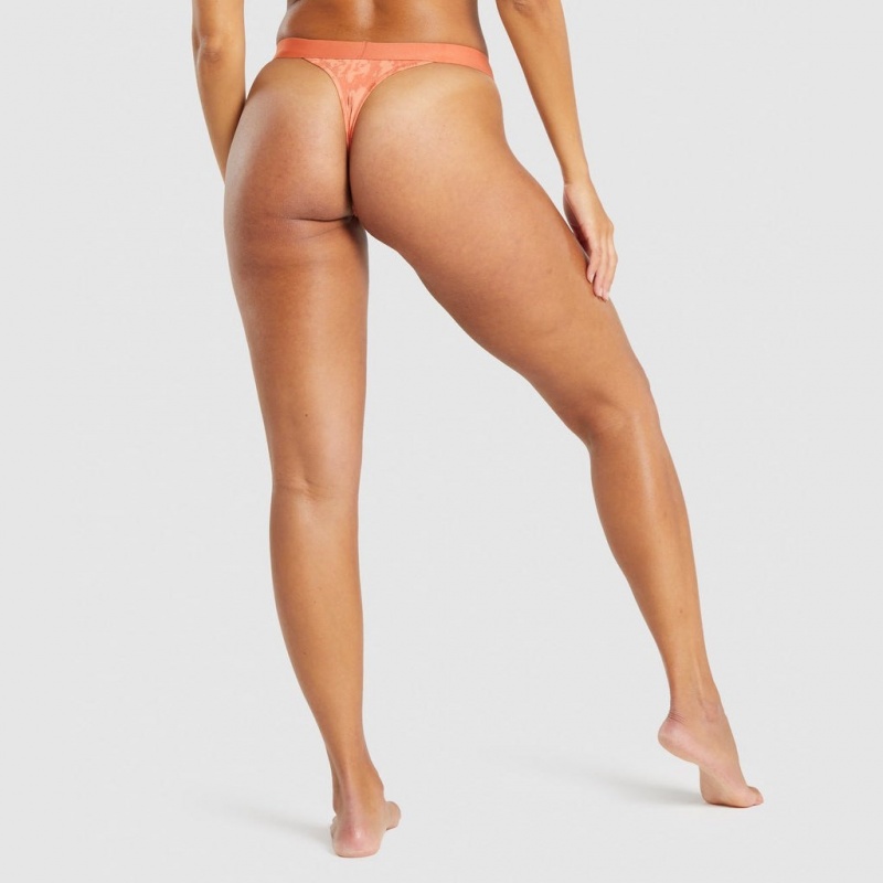 Tanga Gymshark Algodon High Rise Naranjas | 40CHAWPIB