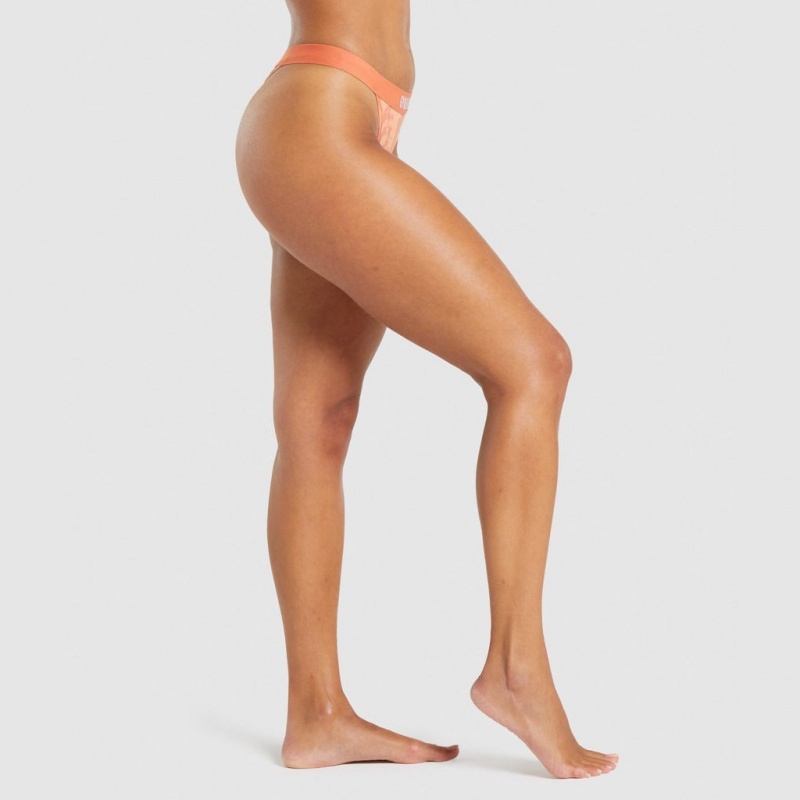 Tanga Gymshark Algodon High Rise Naranjas | 40CHAWPIB