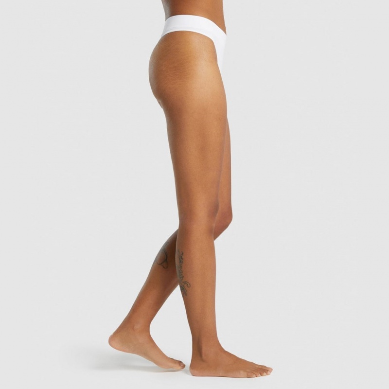 Tanga Gymshark Seamless High Rise Blancas | 14XJRTQYM
